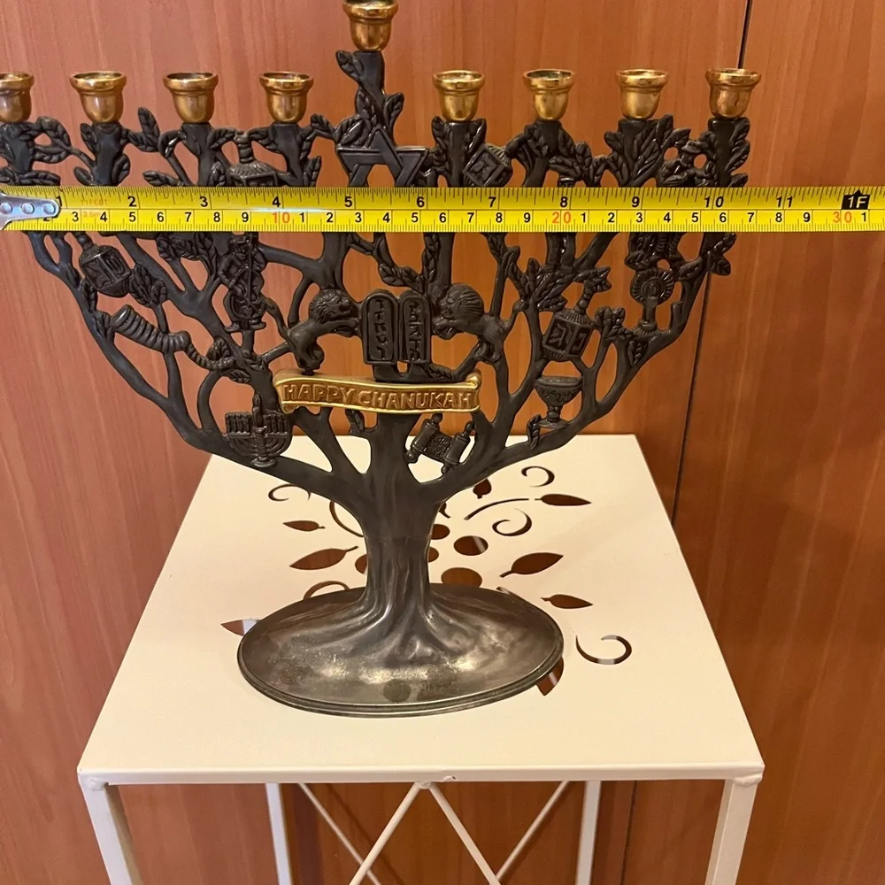 Godinger Black and Gold Tree Menorah